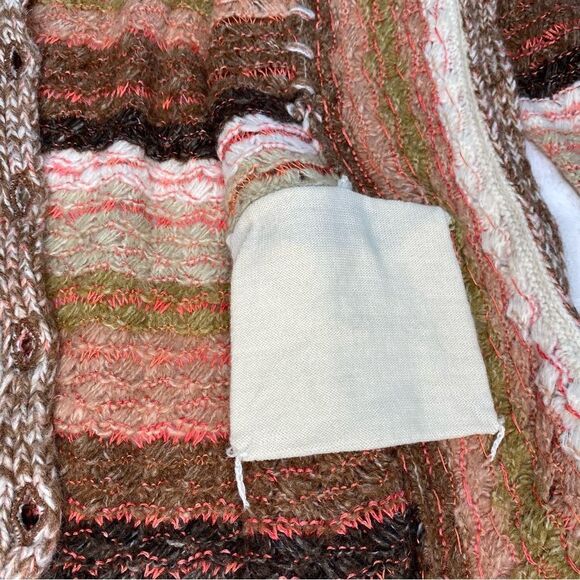 Sleeping on Snow x Anthropologie Cowl Neck Pink/ Brown Cardigan Size Small - Picture 7 of 16